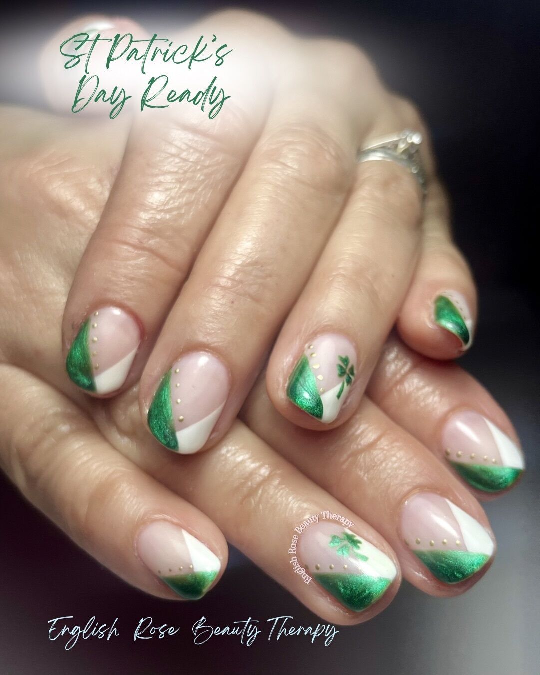 St Patrick’s Day nail design