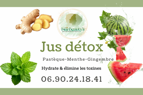 Jus détox: Pastèque • Menthe • Gingembre