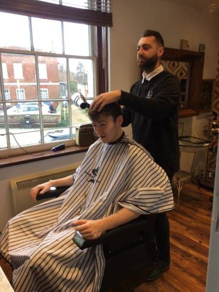 Jimmy Balito getting a fresh trim after a successful performance on 'The Voice'  well done buddy .