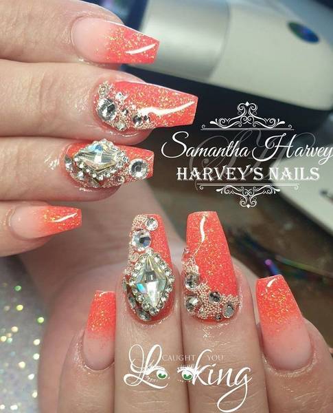 Neon Ombre with Swarovski finish