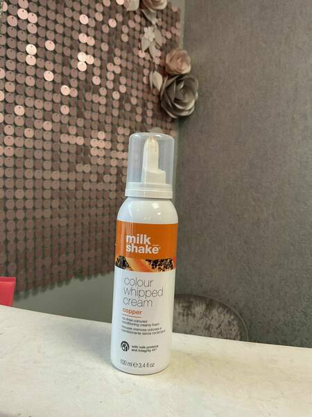 Milk shake colour whipped cream copper