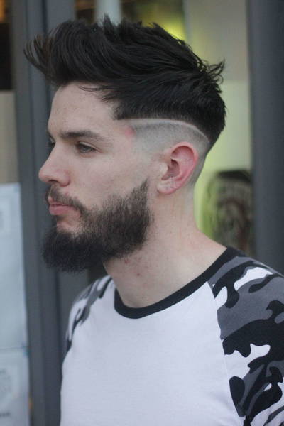 Textured top mid face with line