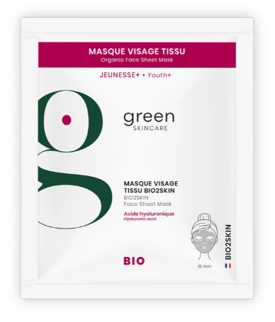 Masque visage tissu  Bio ( unidose) JEUNESSE +