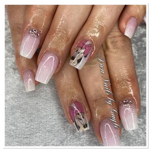 Slush fairy ombré with Minnie decals 