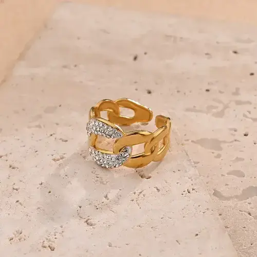 Bague Strass blanche 