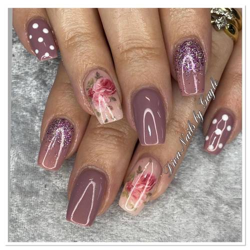 Dusky lilac vintage look