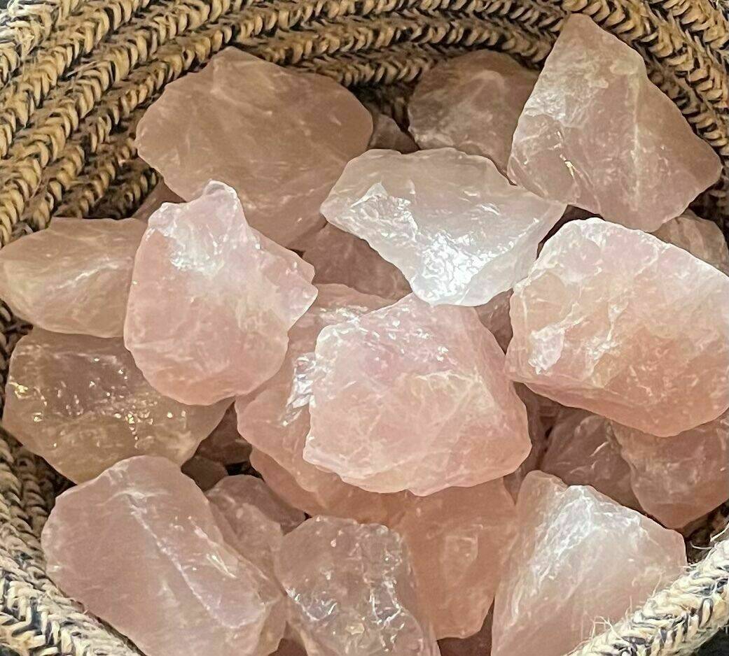 Rose quartz chunks