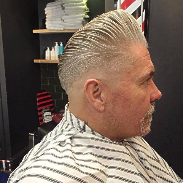 Nice Pomp by our Henry greased up with #Uppercutdeluxe pomade 