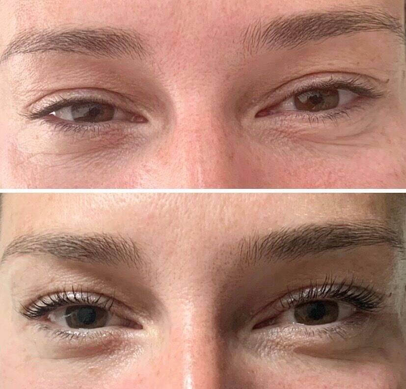 Réhaussement de cils + coloration 