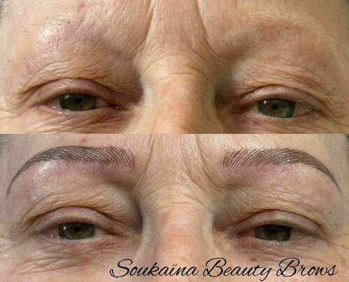 Restructuration complète de sourcils inexistants au Microblading 