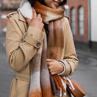 Brown winter scarf