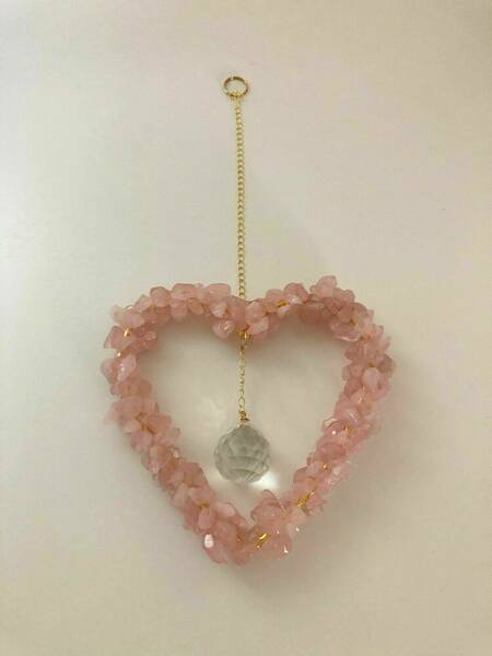 Rose quartz heart