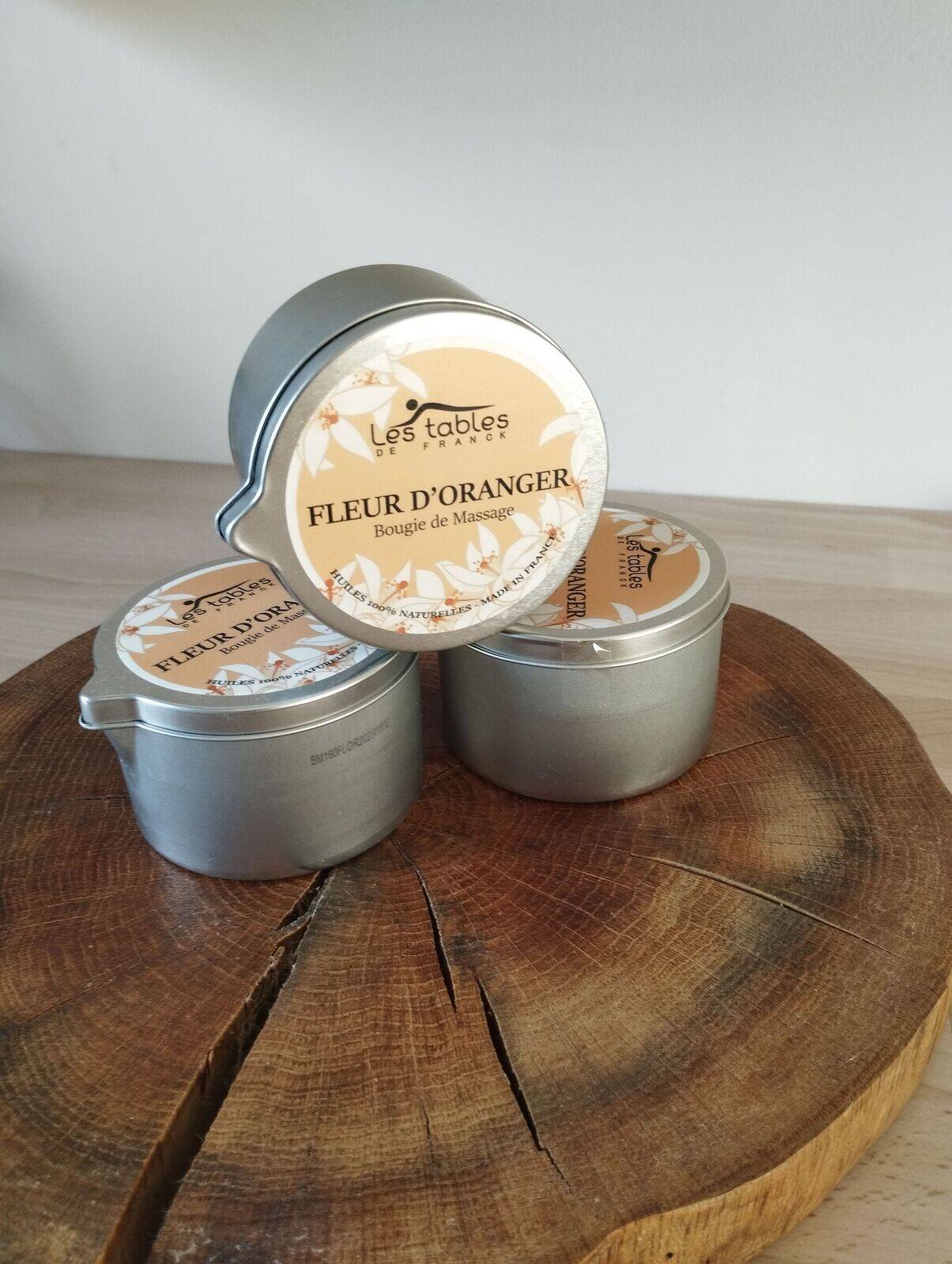BOUGIE DE MASSAGE - fleur d'oranger-