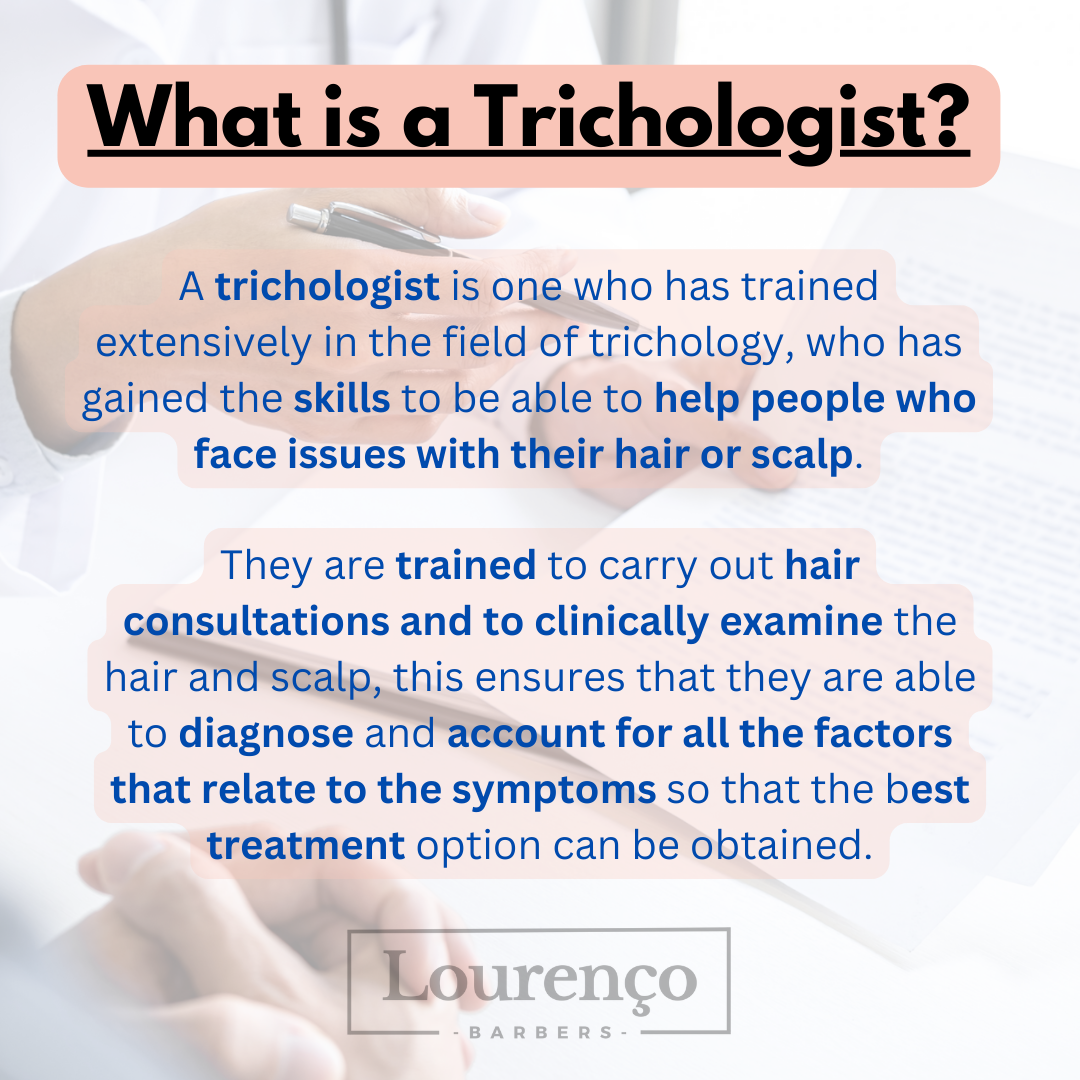 Trichologists examine your hair and scalp to diagnose issues, considering all related factors like genetics, lifestyle, and environment, to determine the causes of your symptoms.