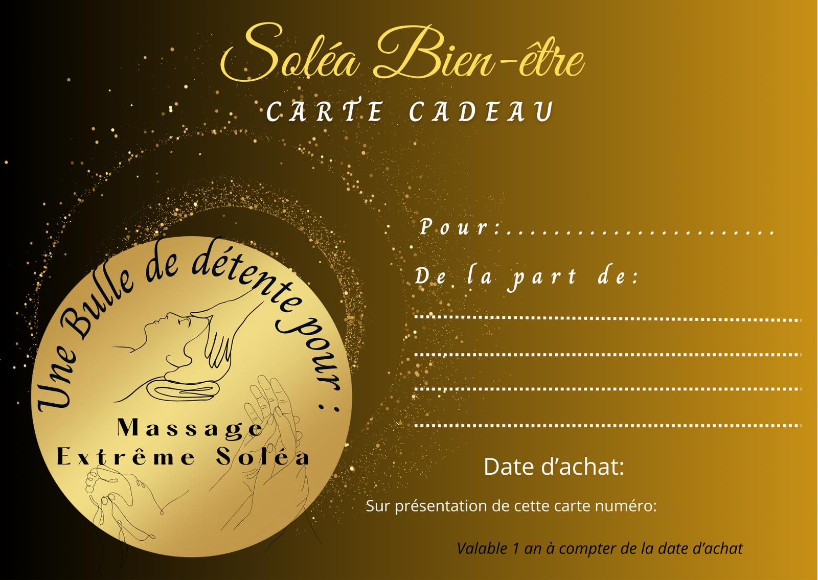 Carte cadeau Massage Extrême Soléa (45min)