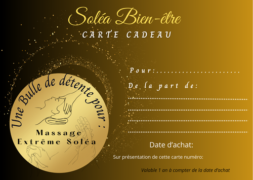 Carte cadeau Massage Extrême Soléa (45min)