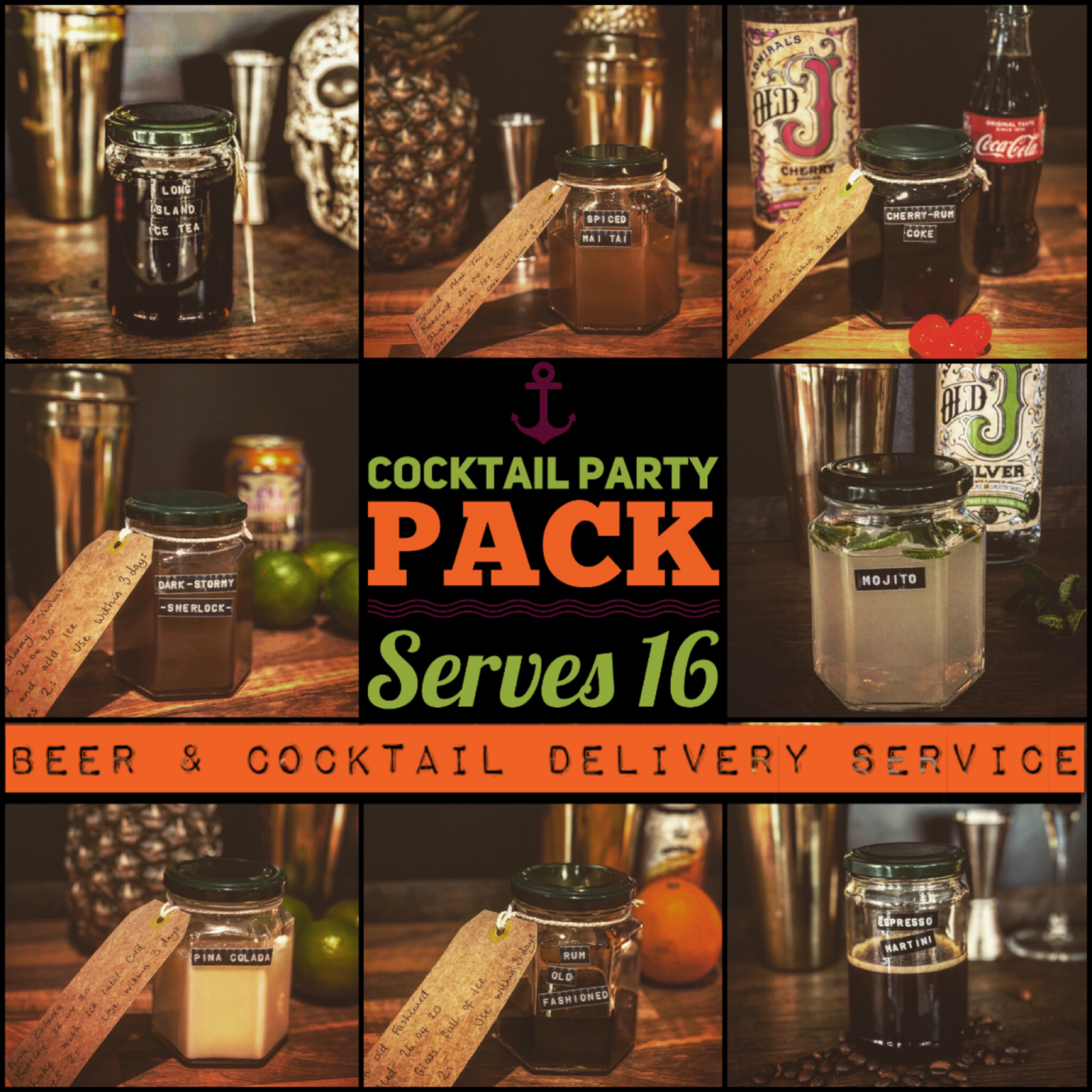 Party pack of 8 (serves 16)