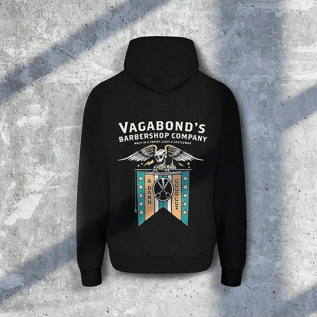 Vagabond's Skull Eagle Hoodie (Black)