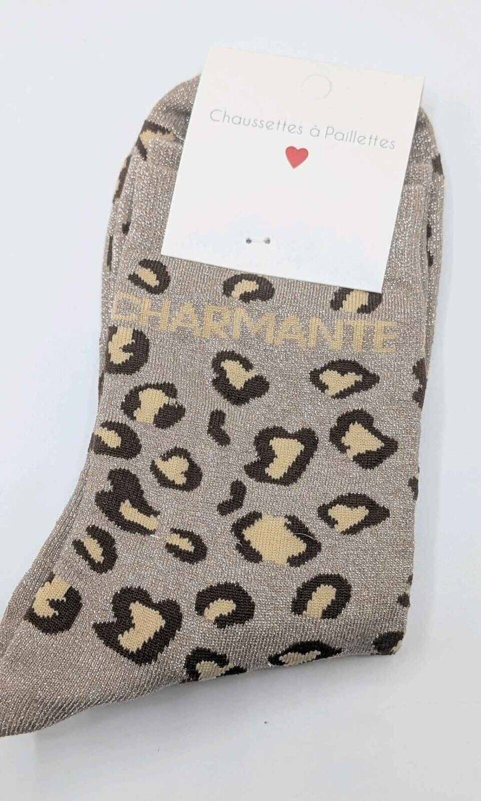 Chaussettes à Paillettes Léopard Charmante