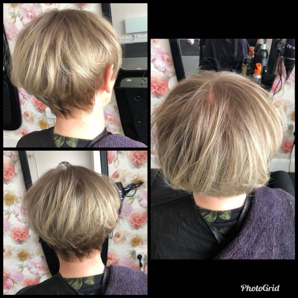 No before ... natural soft balayage taking away brassy tones 