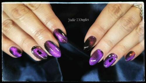 Remplissage Gel Cat's Eyes et Nail art 