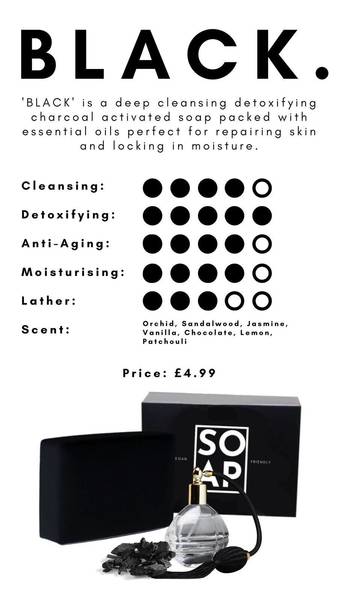 SOAP uk - BLACK 100g soap bar