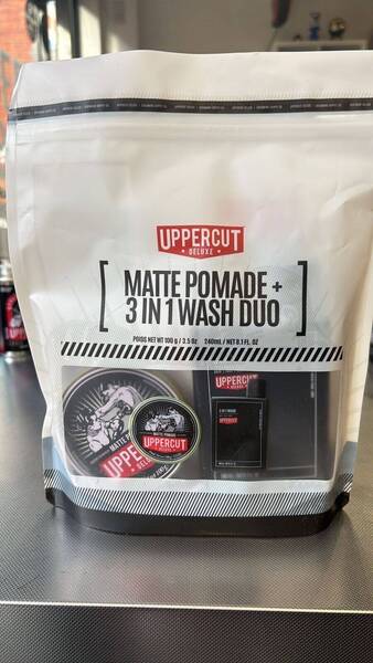 matte pomade and 3 in 1 wash 