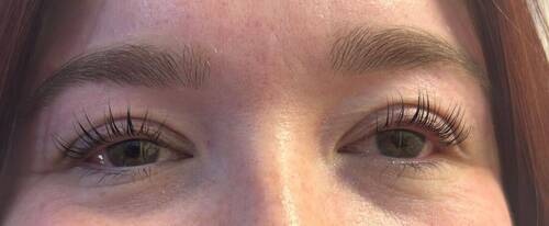 Lash lift & tint results 