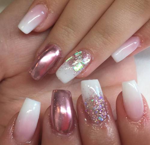 Holiday nails for Leah! Good choice Gal! 