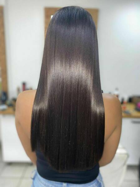 Lissage au Tanin sur cheveux bouclés 