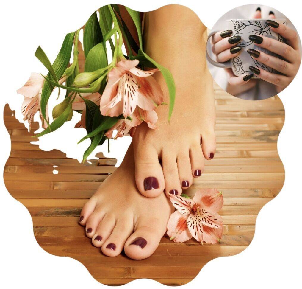 Pose de vernis semi permanent pieds