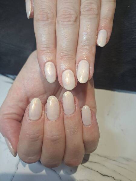Gold shimmer nude from the (i do) collection 