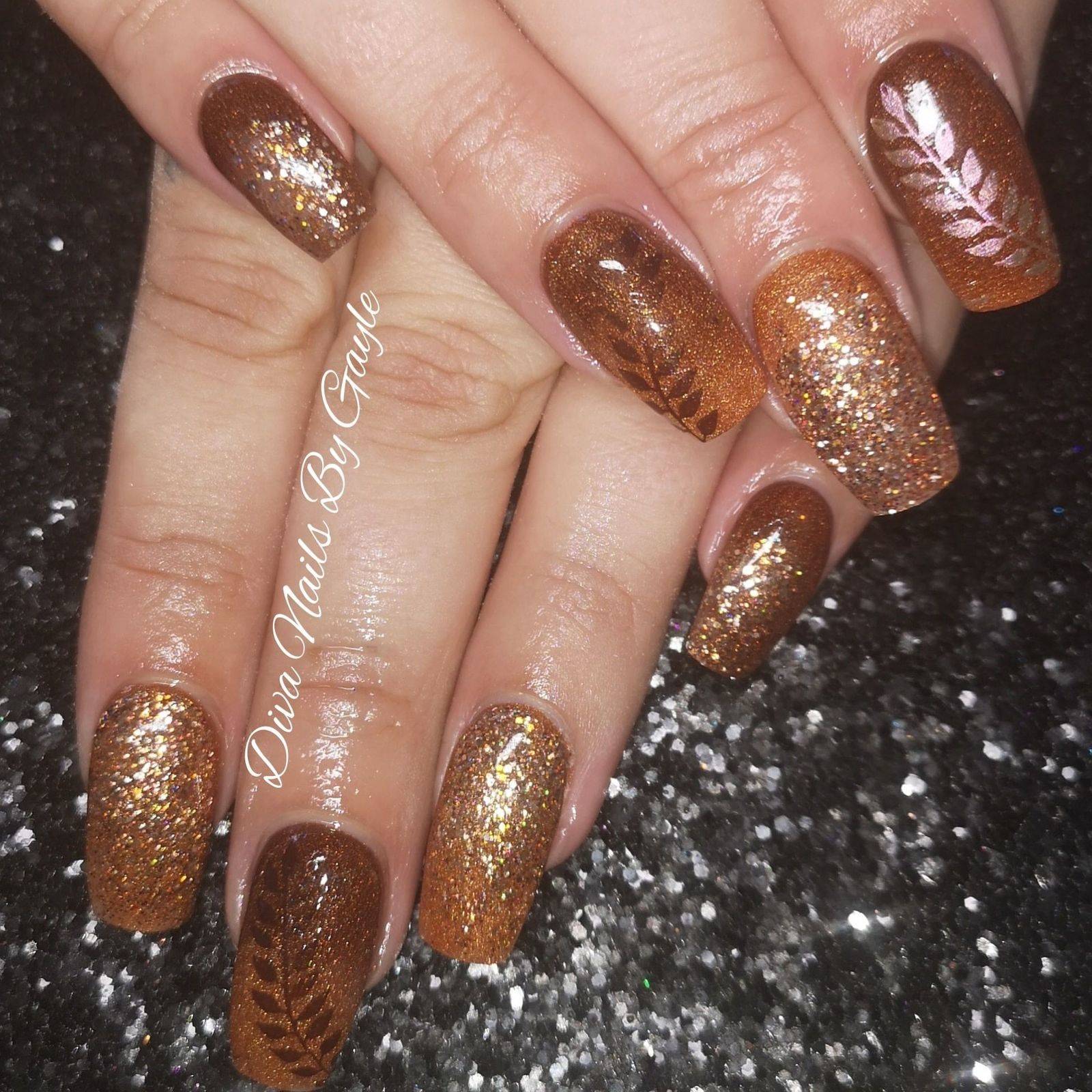 Bronzed acrylic with layered stamping