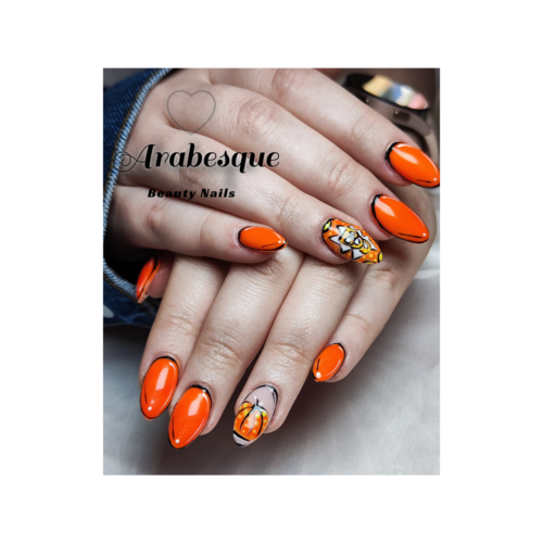 Remplissage et nail art pop à main levée 