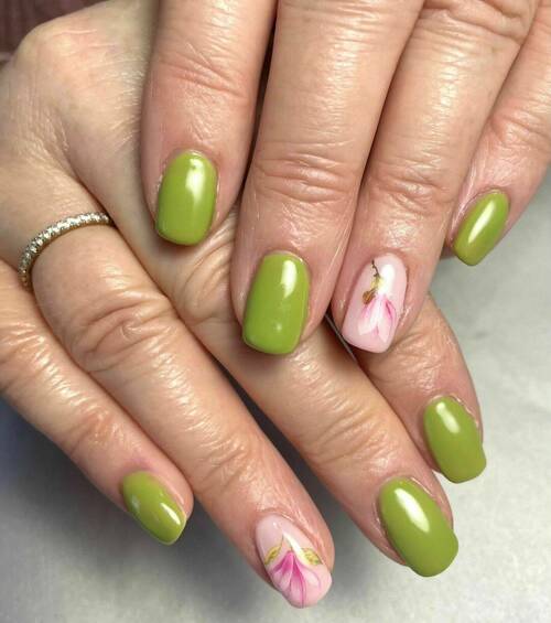 Shade “Oasis” and Floral Decals