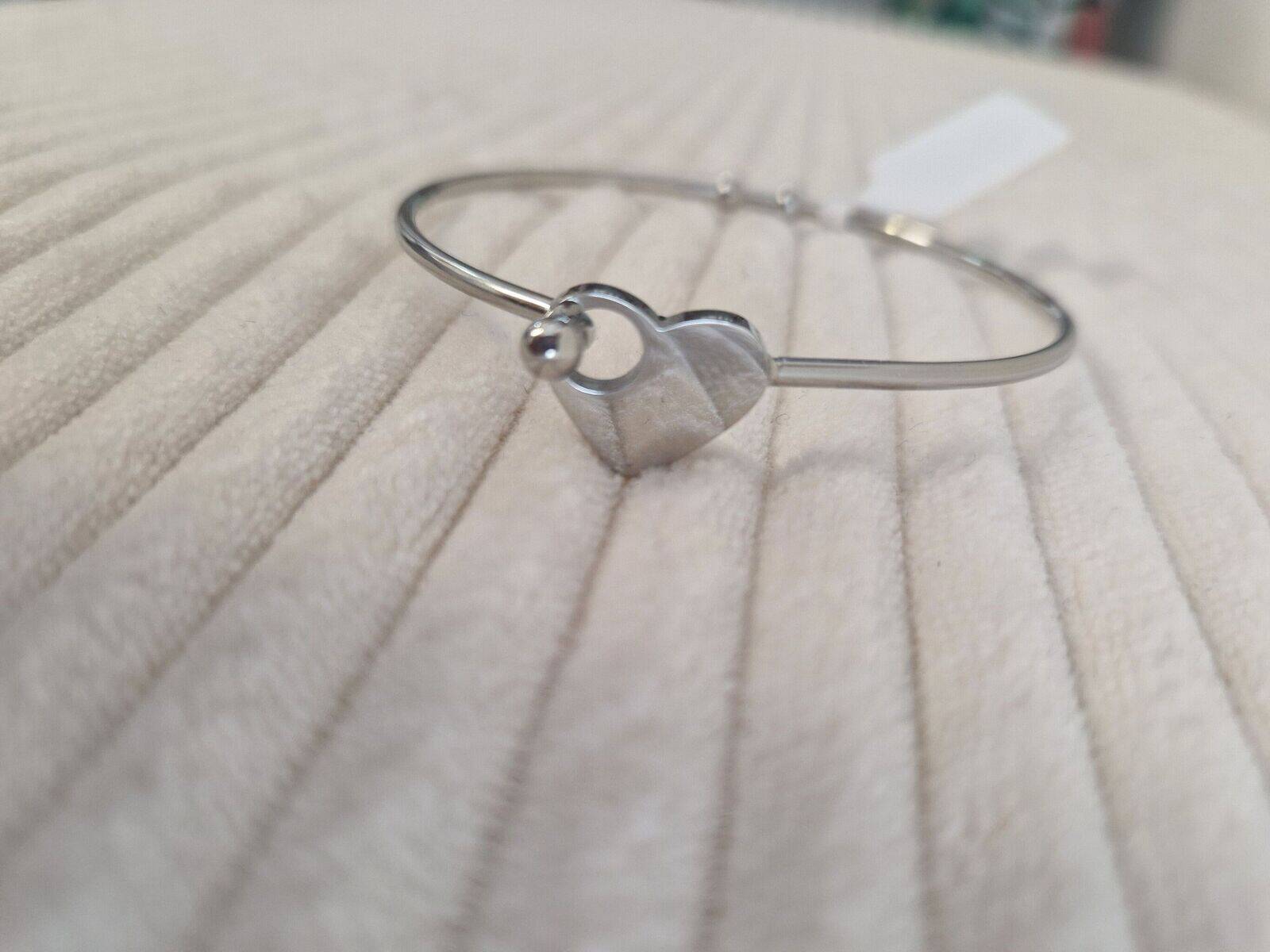 Bracelet / Jonc Cœur Argenté