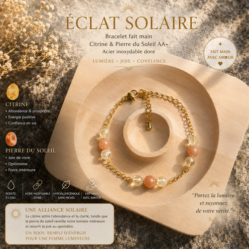 BRACELET PIERRE DU SOLEIL / CITRINE 