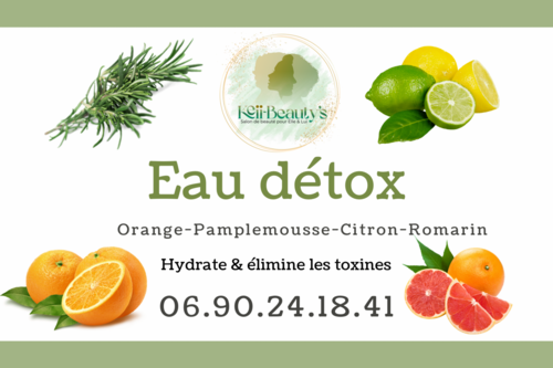 Eau détox: Oranges • Pamplemousse Citrons • Romarin 1,5L
