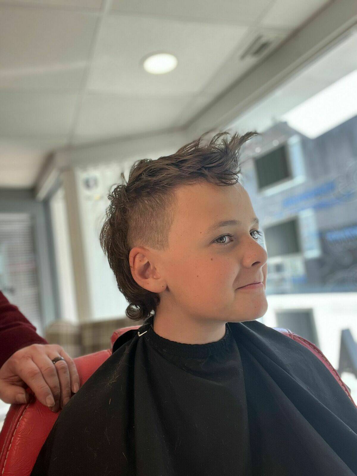 Nice little faded mullet for this little smiler 