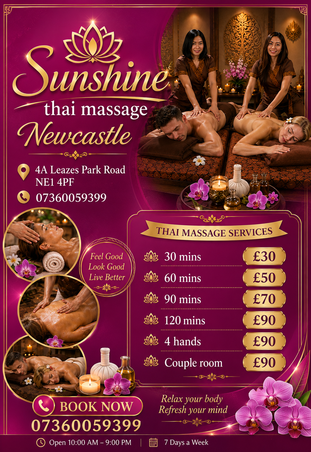 Sunshine Thai Massage Newcastle