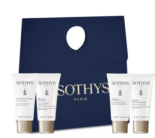 MINI POCHETTE AMENITIES 4 PRODUITS VISAGE HYDRA TUBE DE 15 ET 10ML