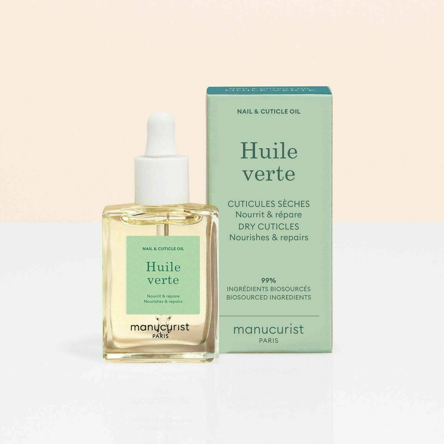 Huile verte cuticules