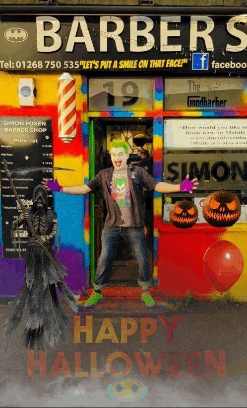 Halloween at The Barber Shop of Superheroes and Movies