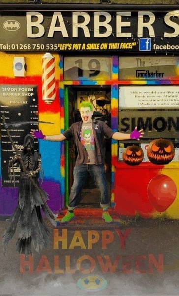 Halloween at The Barber Shop of Superheroes and Movies