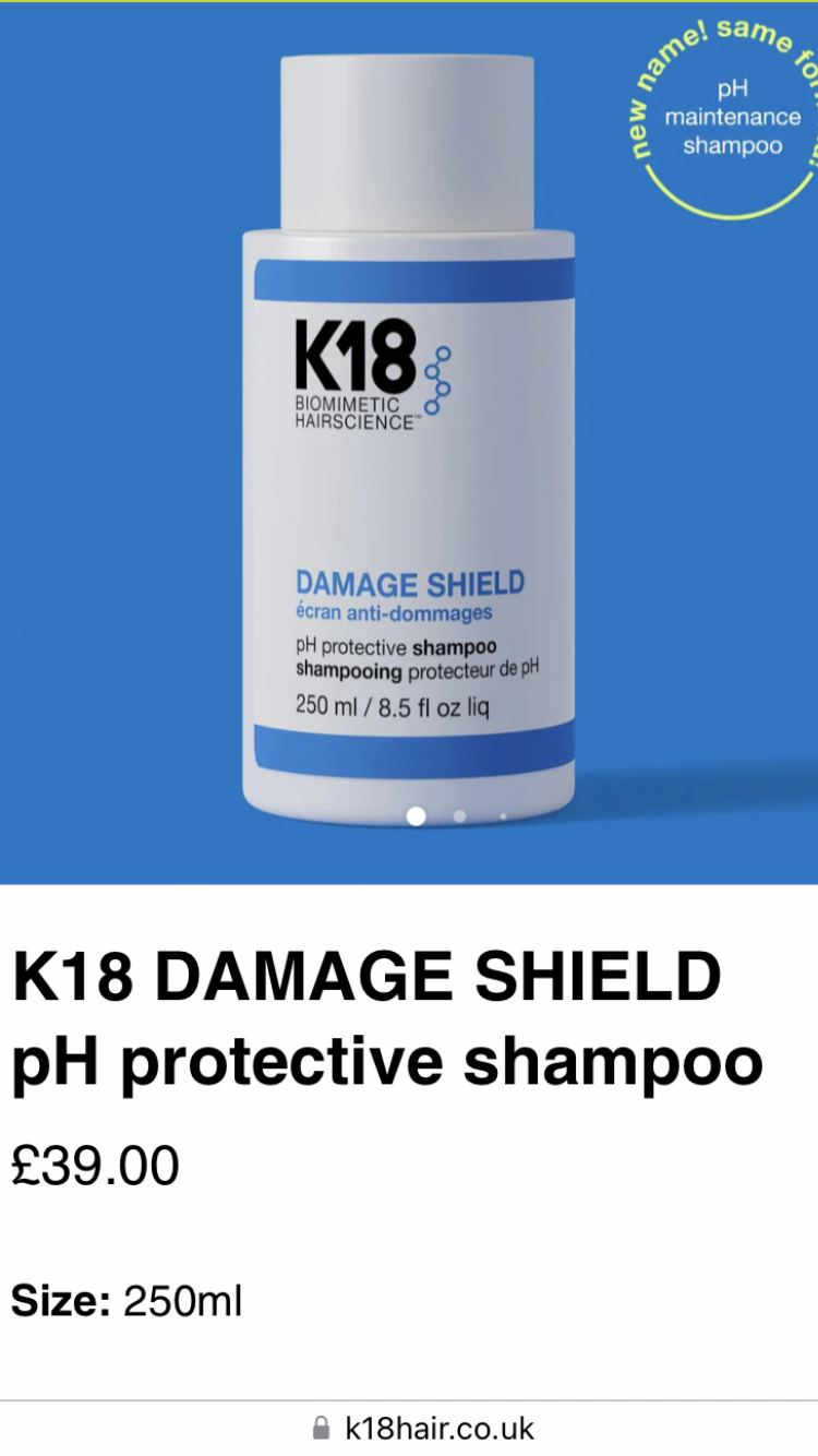 K18 - Damage Shield Protective Shampoo