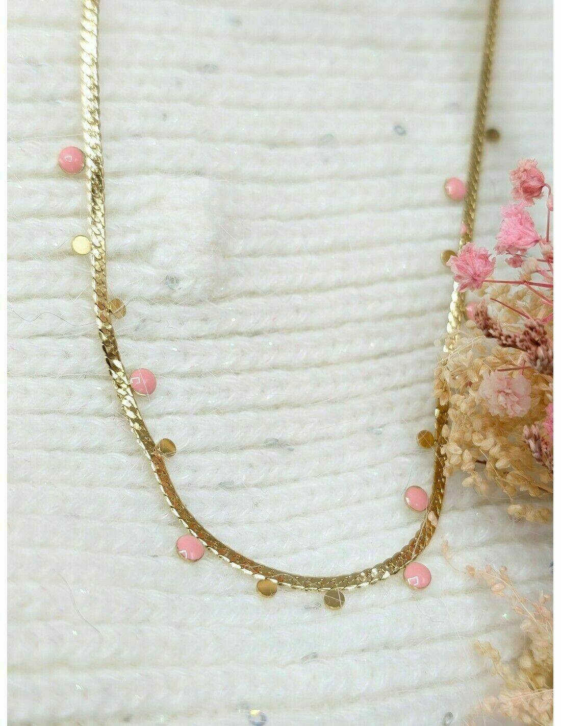 Collier Vittoria rose poudré