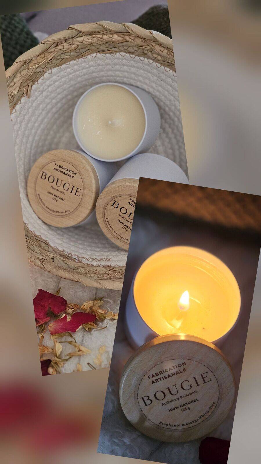 Bougie artisanale - Ambiance relaxante 125gr