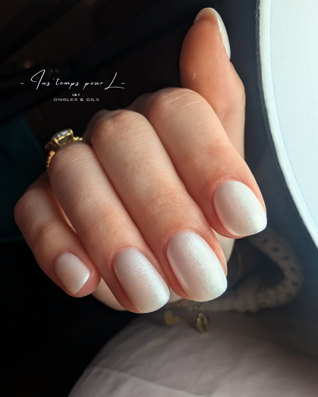 Gainage blanc nacré 🤍