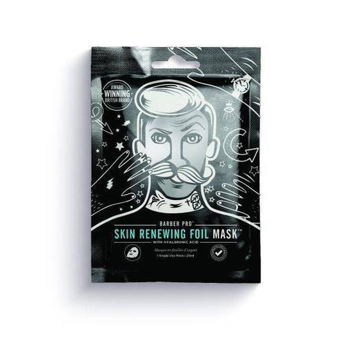 BARBER PRO SKIN RENEWING FOIL MASK WITH HYALURONIC ACID & Q10