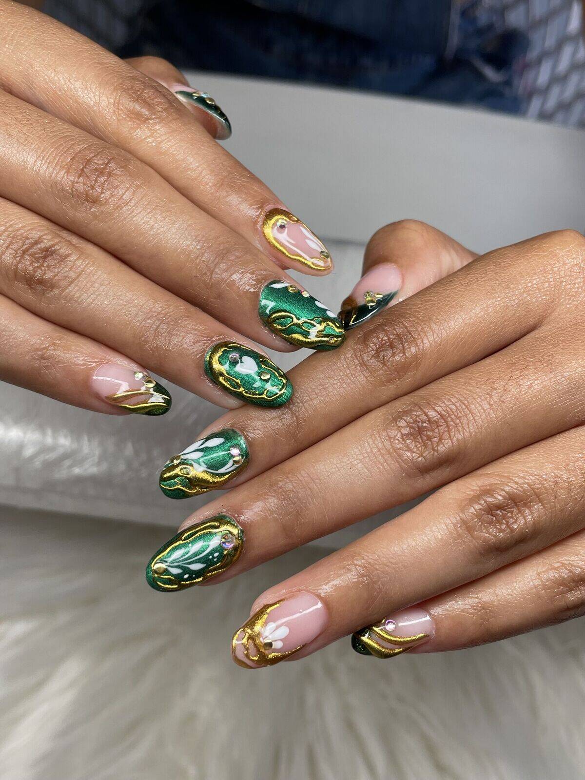 Gainage décos mix , supplément nail art 